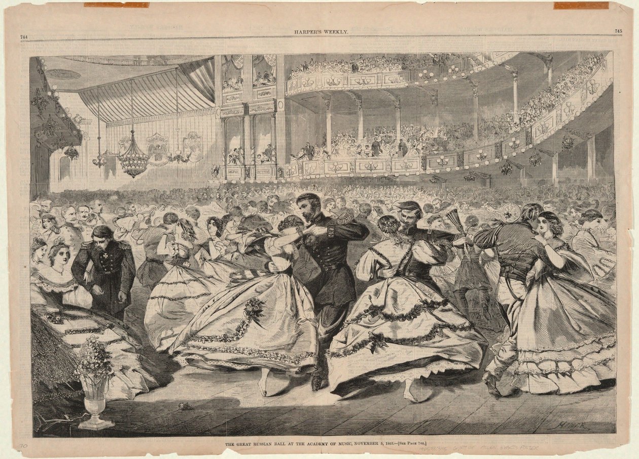 El gran baile ruso en la Academy of Music, 5 de noviembre de 1863, de Harper