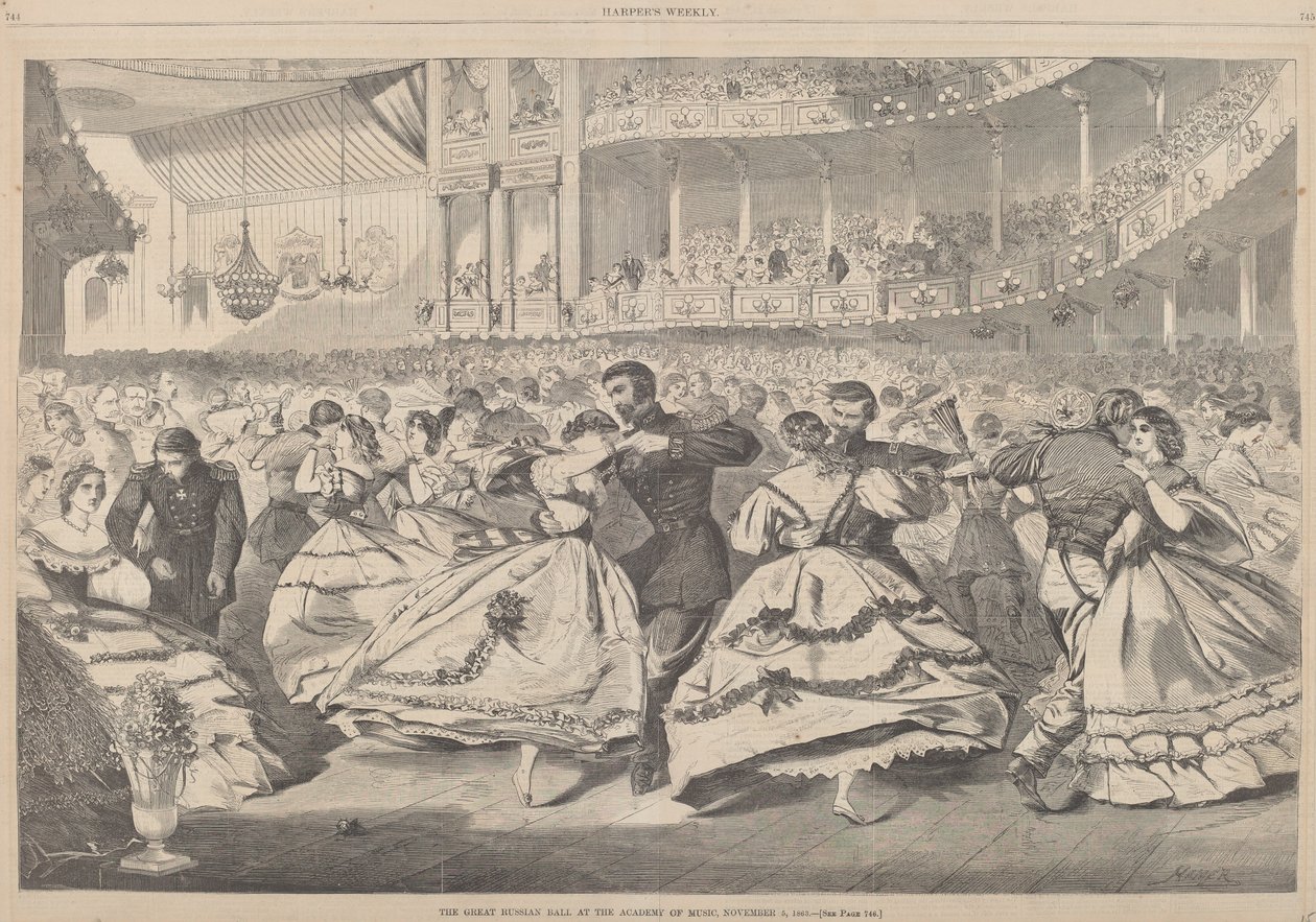 El gran baile ruso en la Academia de Música, 5 de noviembre de 1863 de Winslow Homer