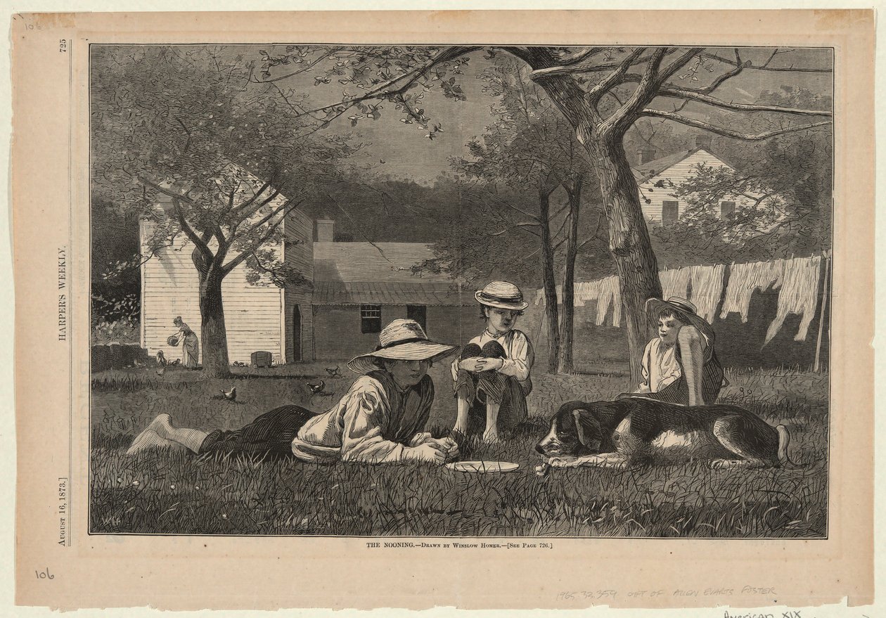 La mediodía, de Harper de Winslow Homer