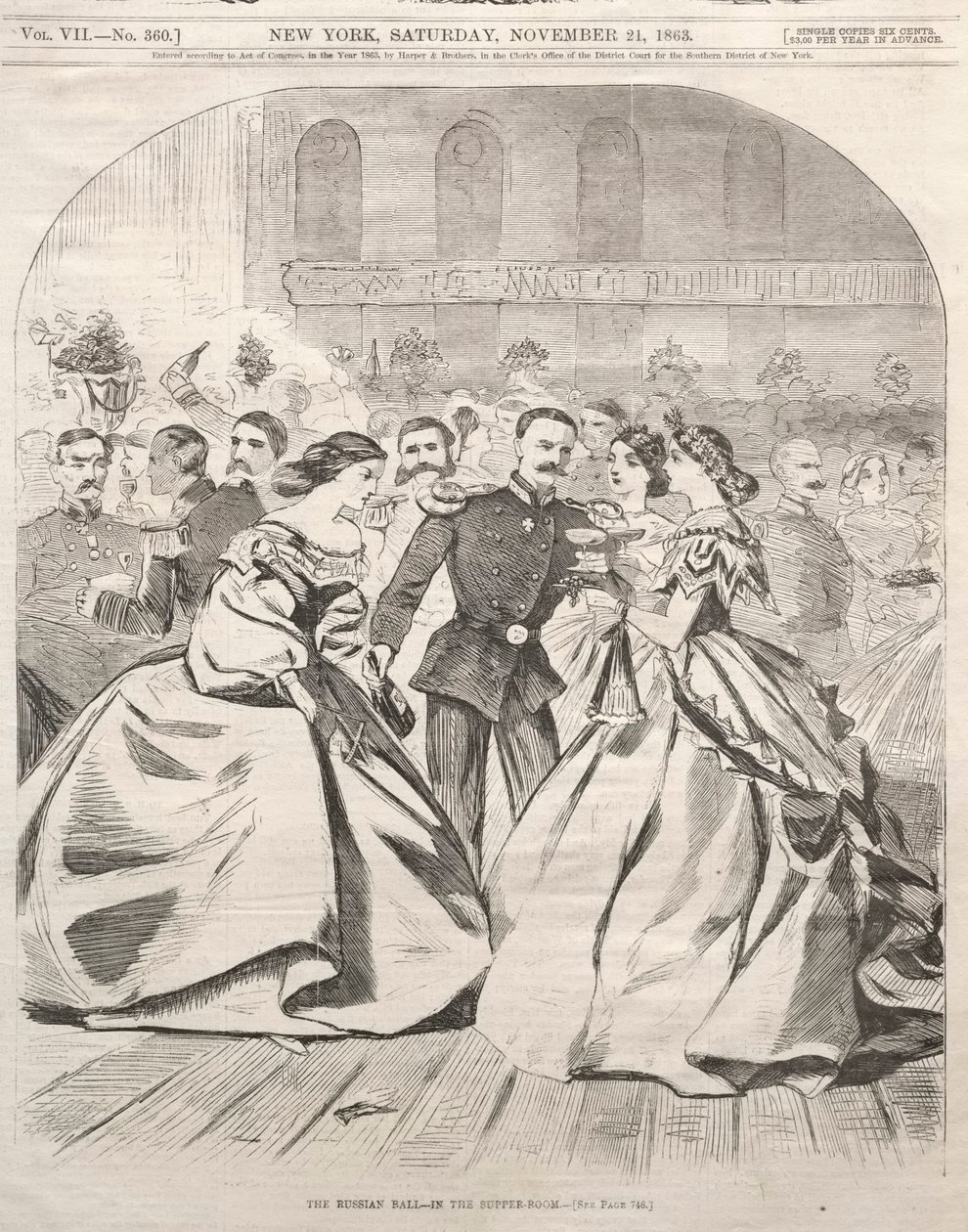 El baile ruso - En el comedor de Winslow Homer