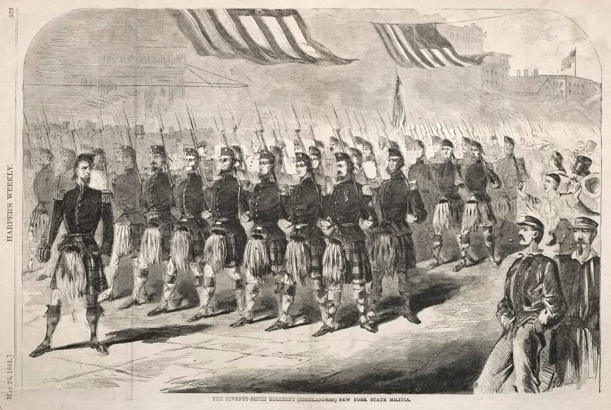 El Regimiento Setenta y Nueve de Highlanders, Milicia del Estado de Nueva York de Winslow Homer