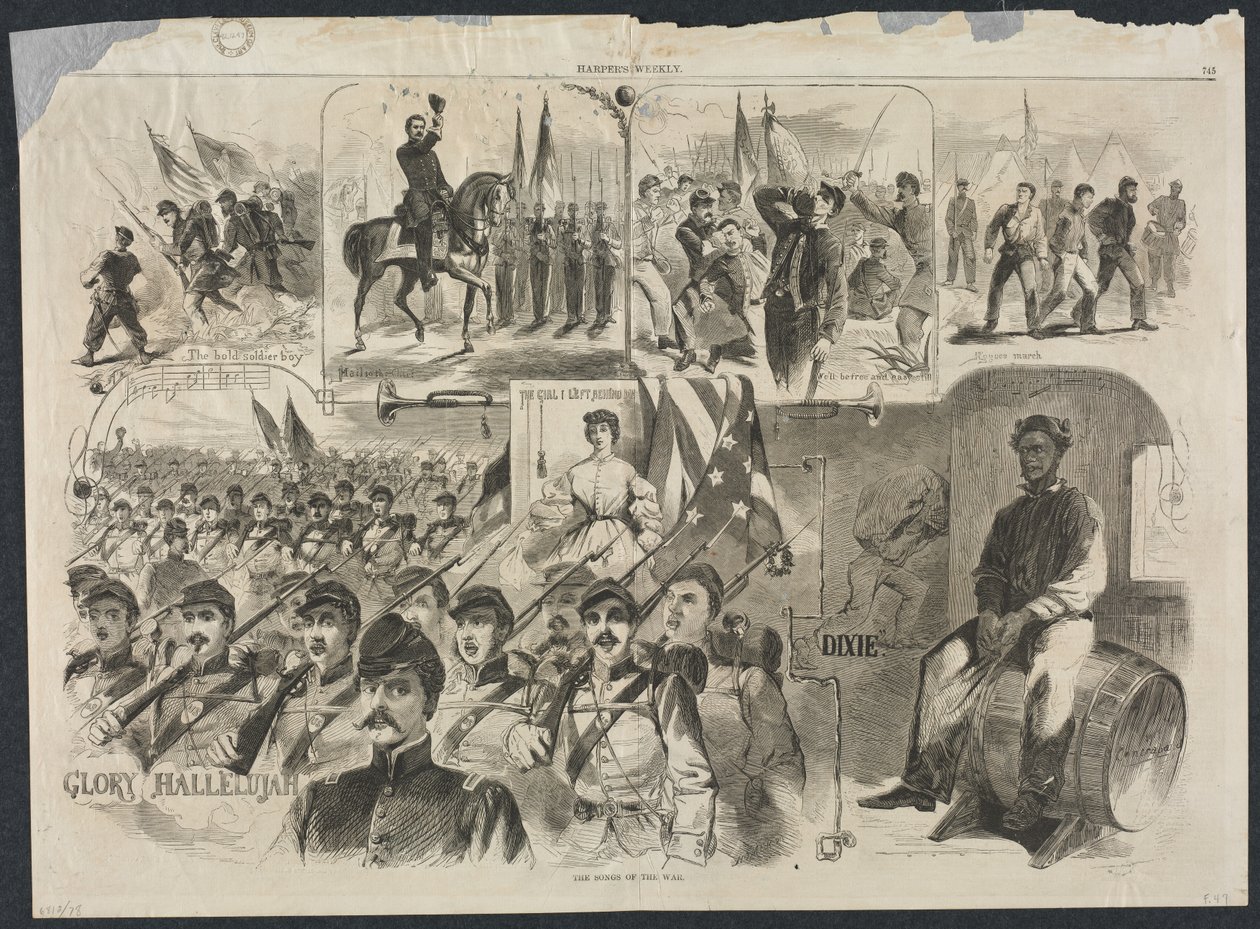 Las Canciones de la Guerra, 1861 de Winslow Homer