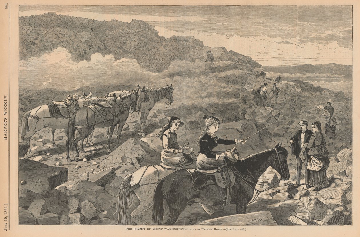 La cima del monte Washington, de «Harper’s Weekly», 10 de julio de 1869 de Winslow Homer