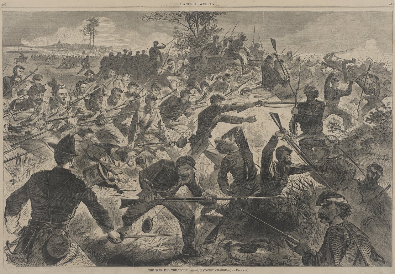 La guerra por la Unión - Una carga a la bayoneta de Winslow Homer