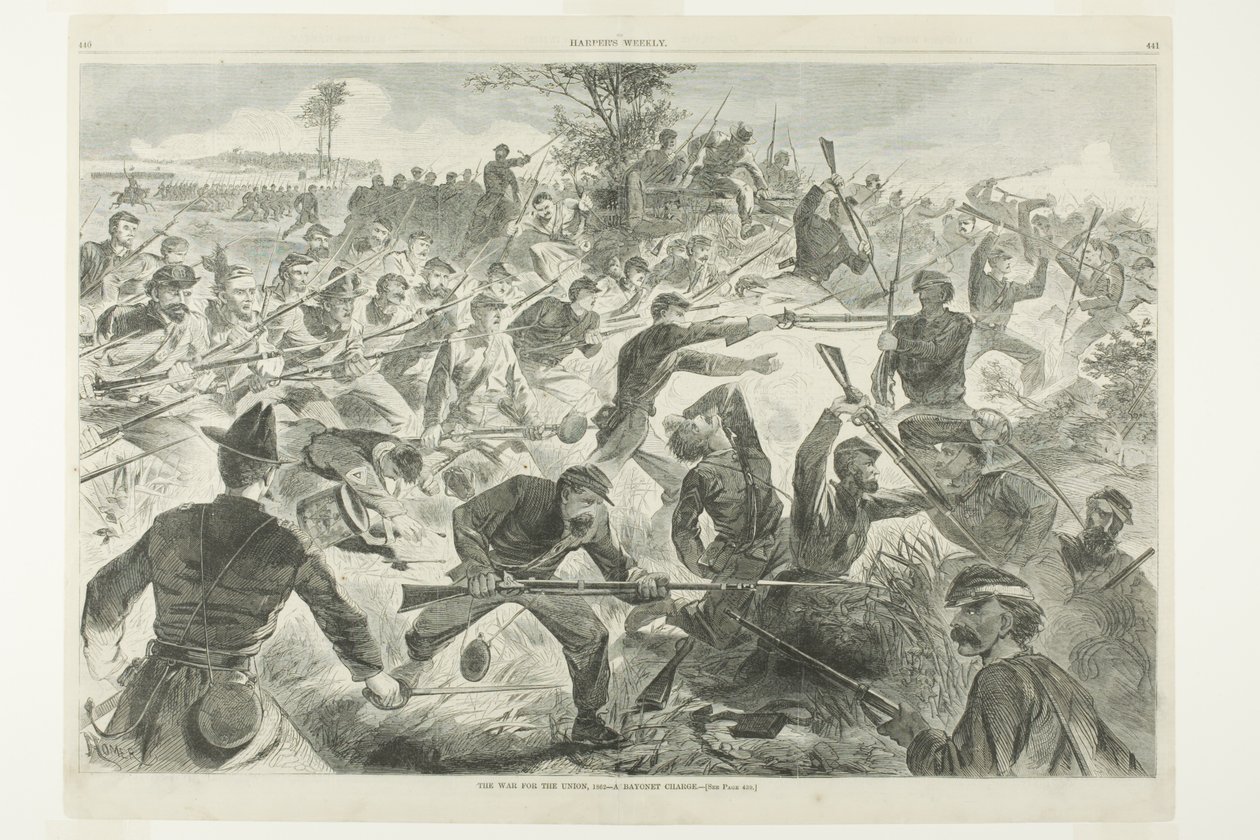 La guerra por la Unión, 1862-Una carga con bayoneta de Winslow Homer