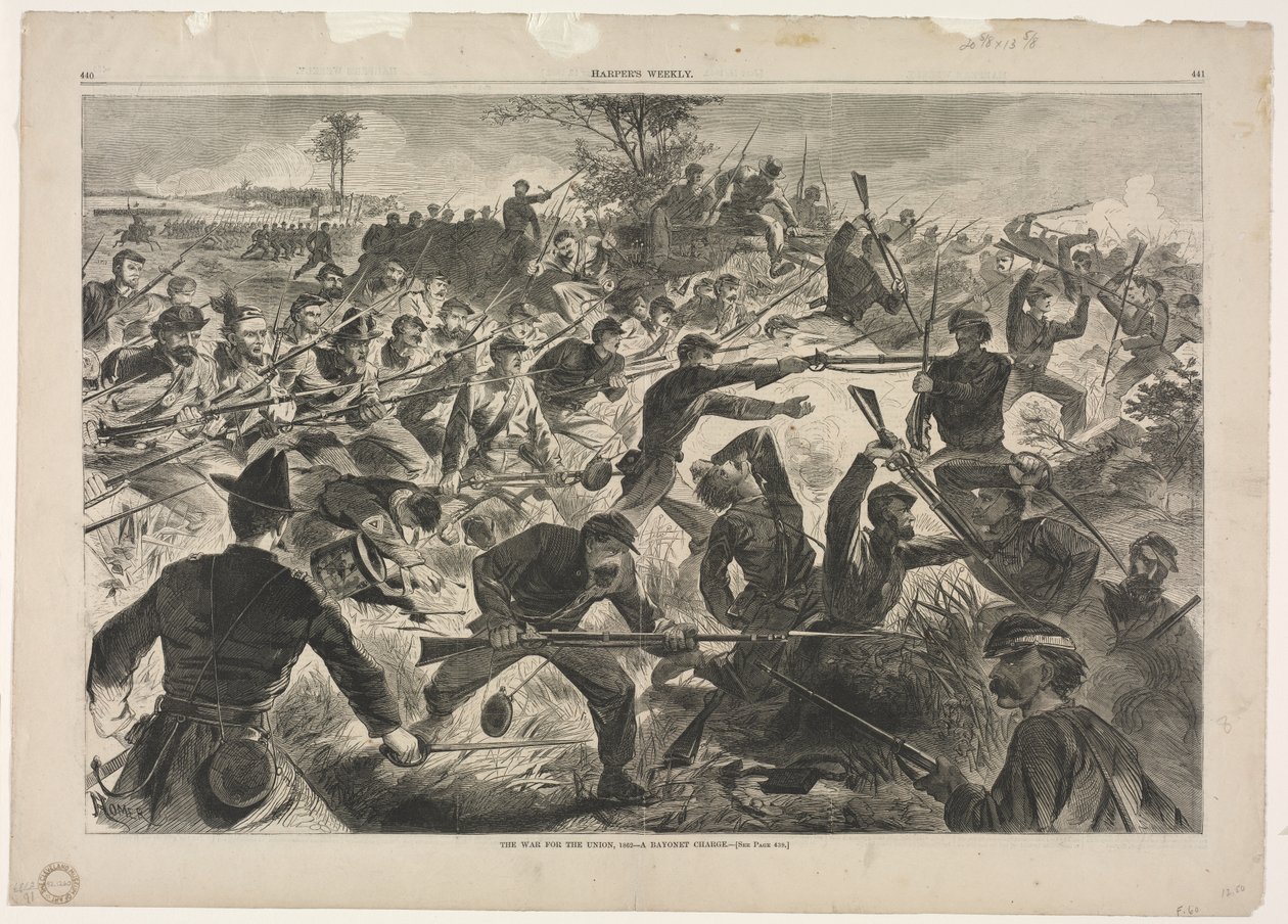 La guerra por la Unión, 1862 - Una carga a la bayoneta de Winslow Homer