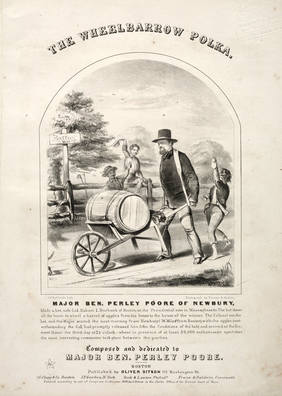 La polca de la carretilla - Portada de la partitura de Winslow Homer