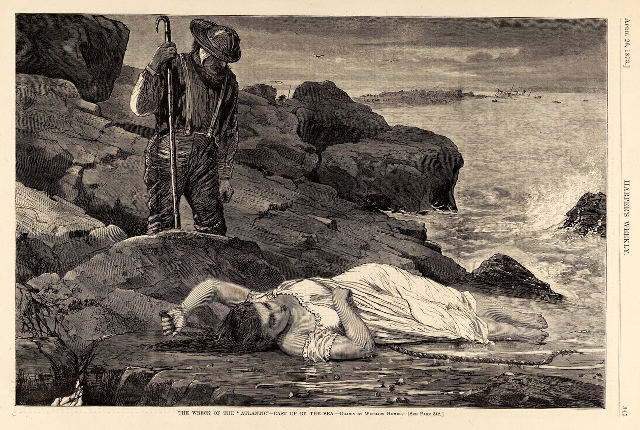 The Wreck on the "Atlantic"--Cast up by the Sea, de Harper