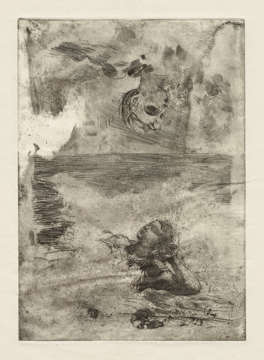 Dos cabezas (estudio a partir de "Undertow") de Winslow Homer