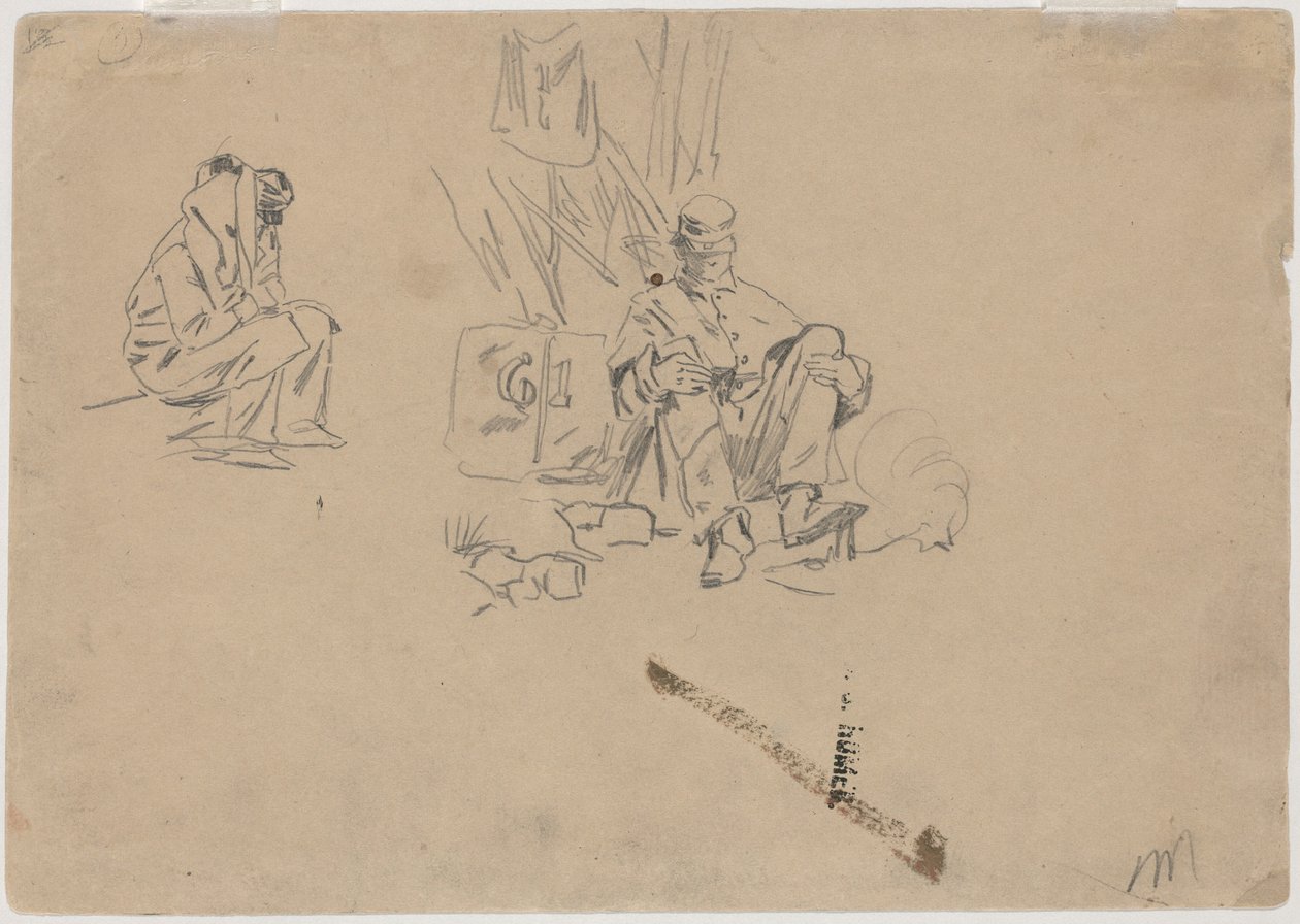 Dos soldados descansando de Winslow Homer