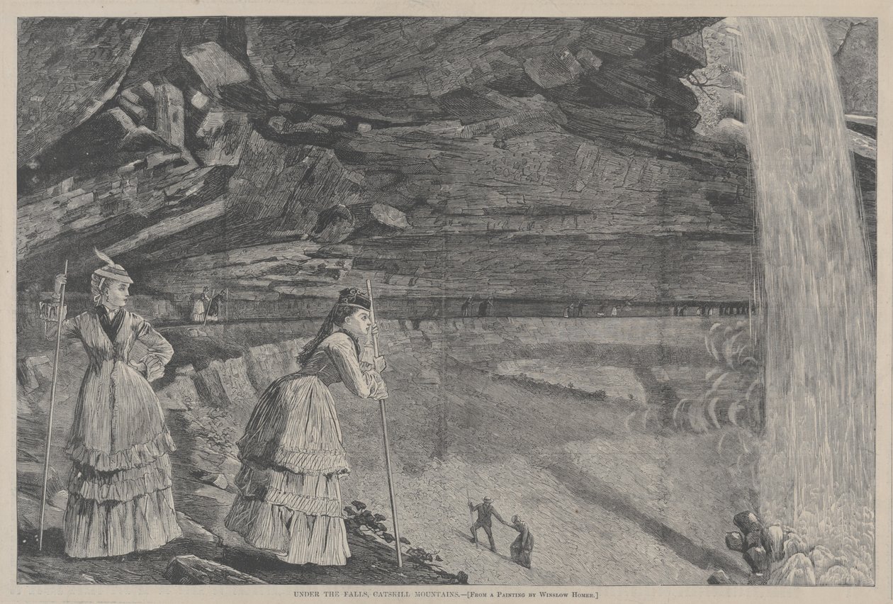 Bajo las Cataratas, Montañas Catskill de Winslow Homer