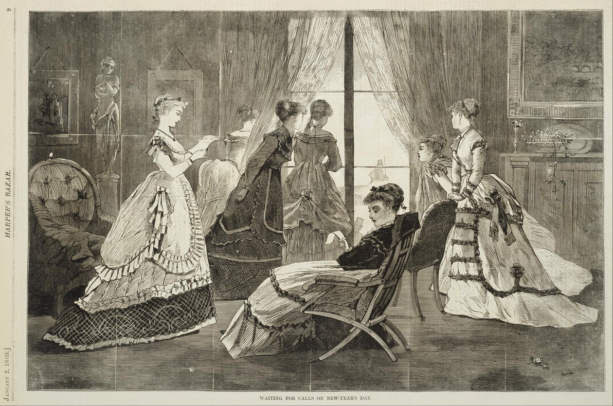 A la espera de llamadas el día de Año Nuevo de Winslow Homer