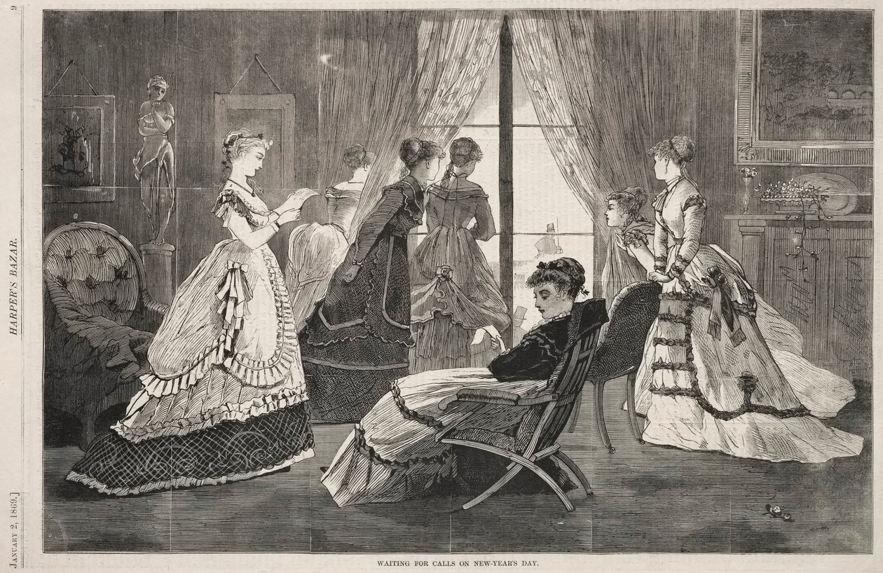 Esperando llamadas en el día de Año Nuevo de Winslow Homer