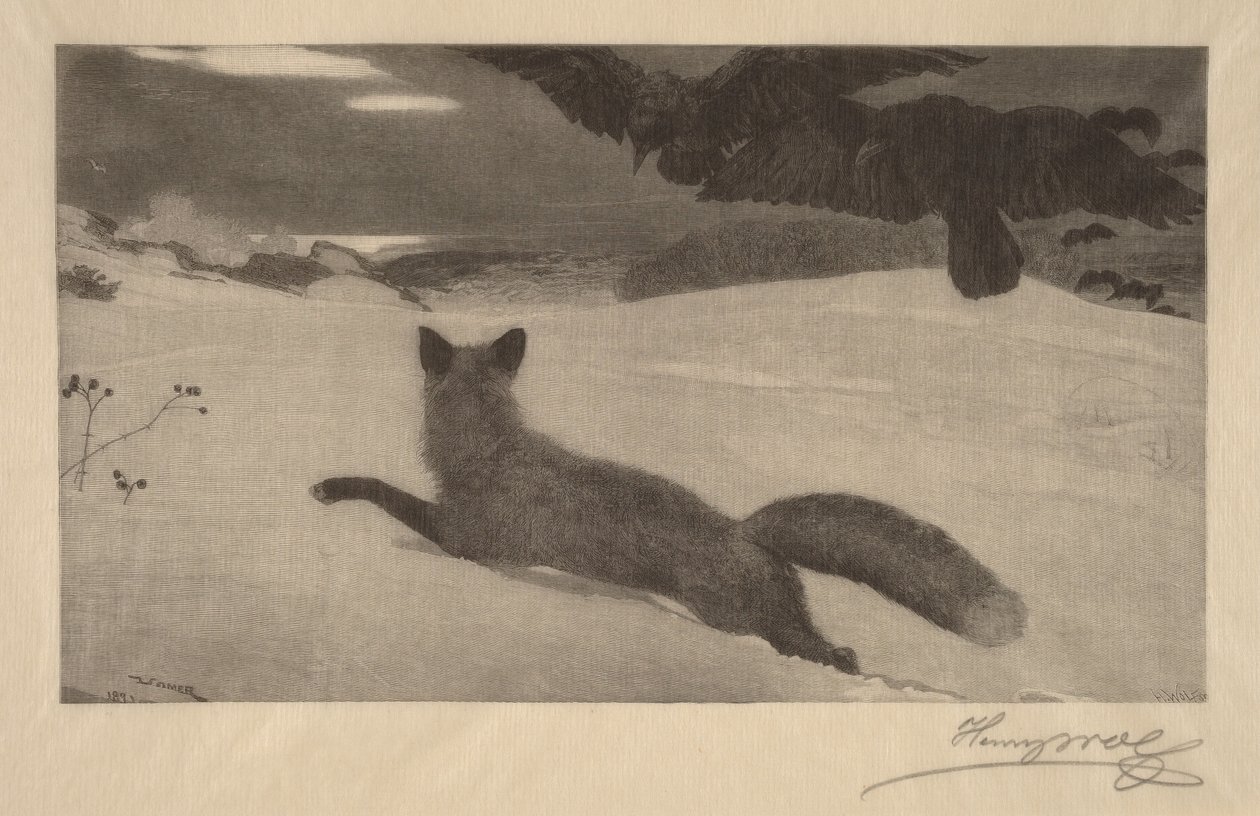 Invierno, la caza del zorro de Winslow Homer