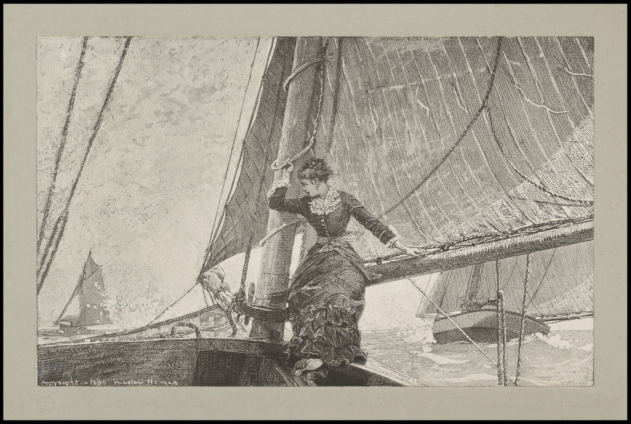 Chica de yate, 1880 de Winslow Homer