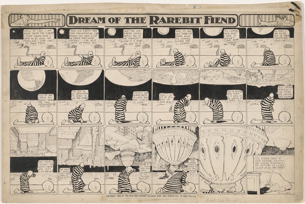 Sueño del Demonio del Rarebit: Aquí Viene Washington de Winsor McCay
