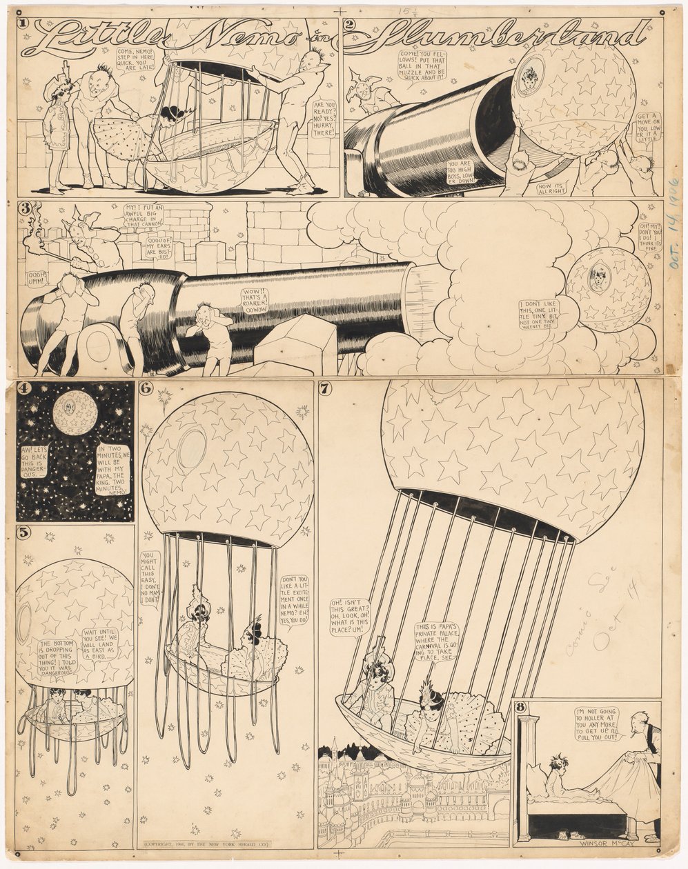 Little Nemo en Slumberland: "No me gusta esto, ni un poquito, ni un poquito" de Winsor McCay