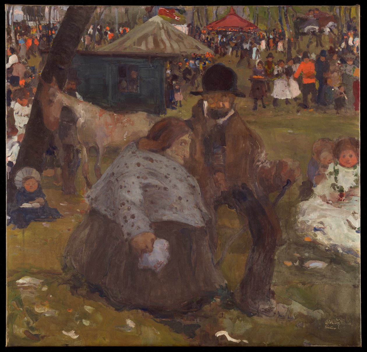 Feria de vacaciones de Pentecostés cerca de Cracovia de Witold Wojtkiewicz