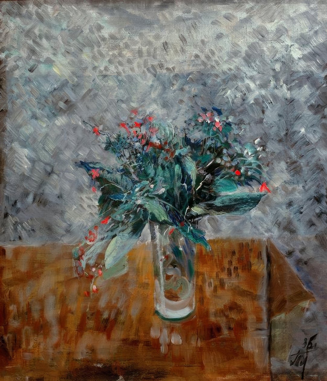 Flores en un vaso alto de Wladimir F. Tatlin