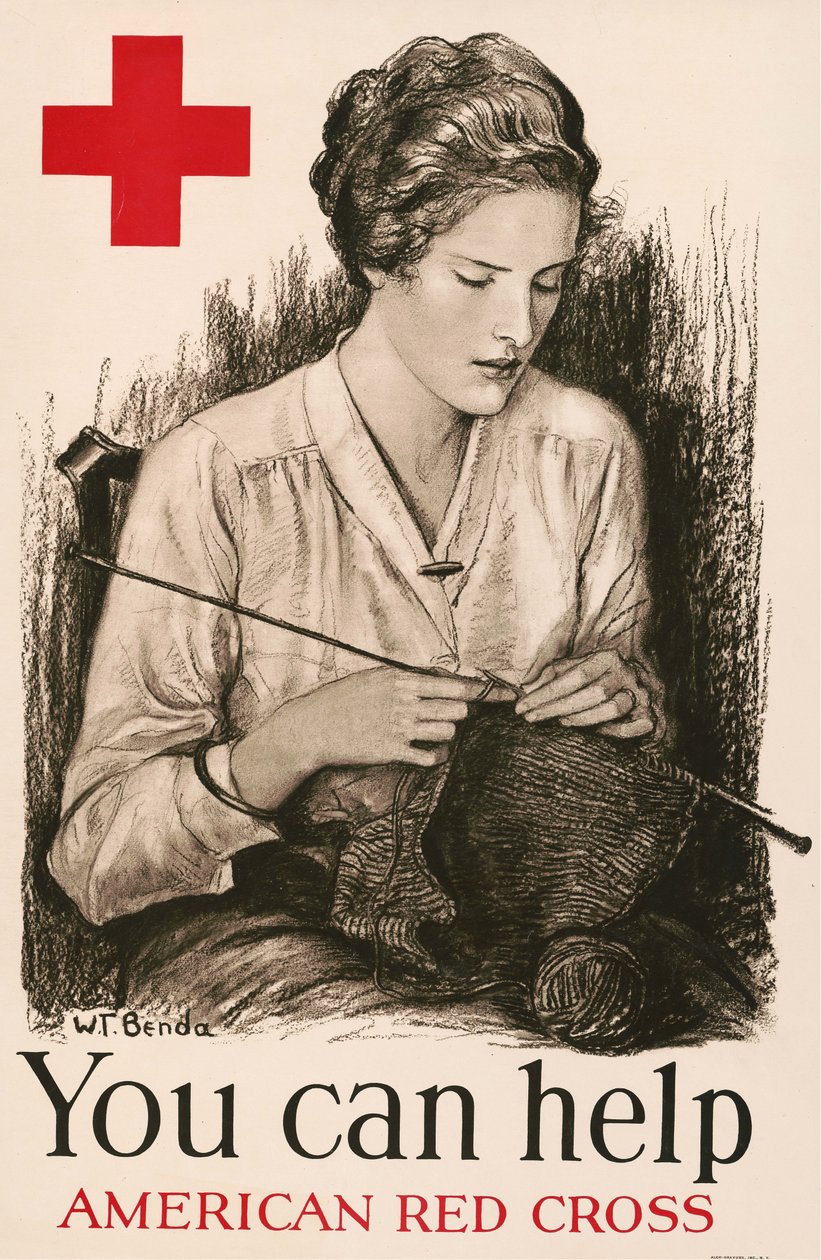 Puedes ayudar - Cruz Roja Americana, 1918 de Wladyslaw Theodor Benda