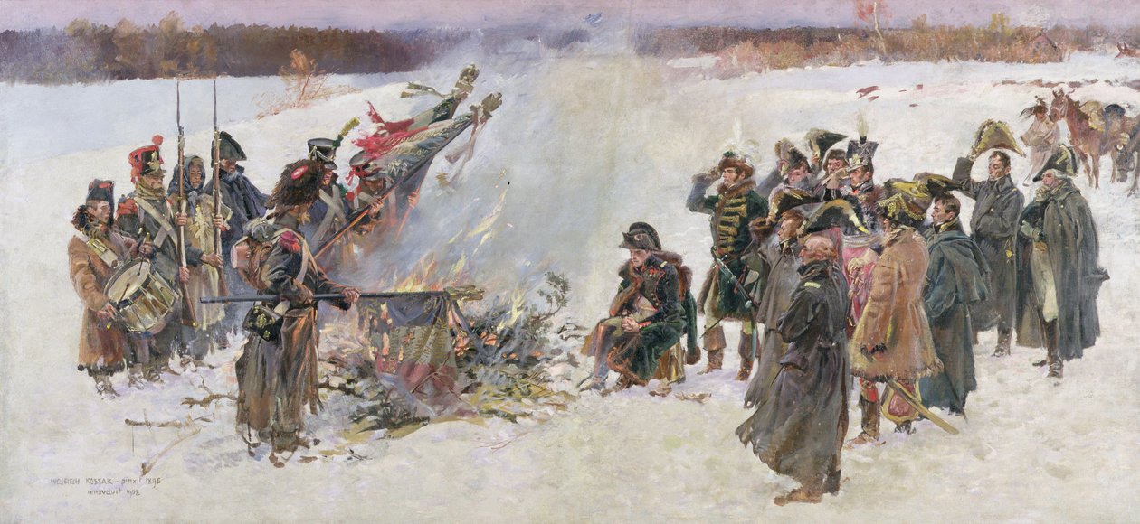Quema de estandartes en 1812, 1896, fragmento de 