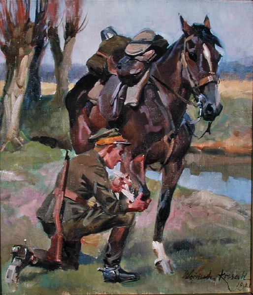 Vendando la herida de Wojciech Kossak