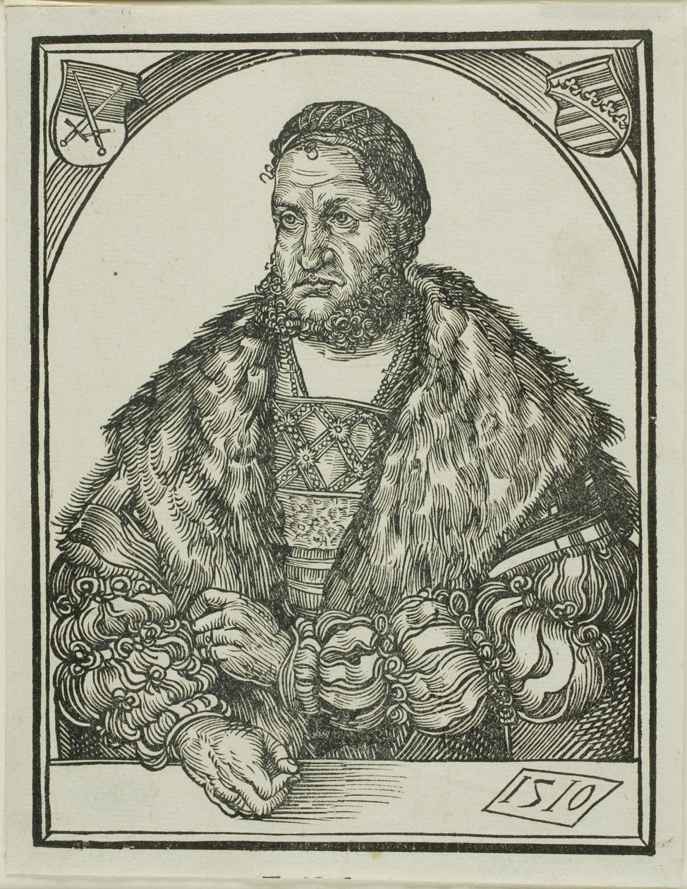 Elector Federico III de Sajonia, de Speculum intellectuale felicitatis humane de Wolf Traut