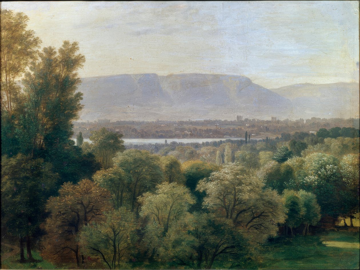 Vista del lago Lemán y de la Salève de Wolfgang Adam Töpffer