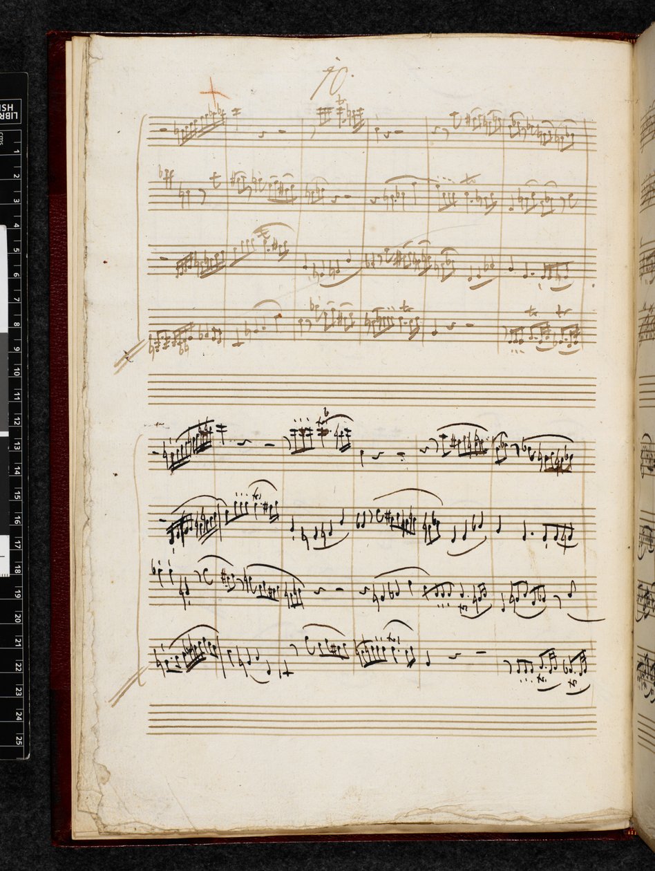Adagio y fuga en do menor, K. 546, Add. 28996, f.7v de Wolfgang Amadeus Mozart