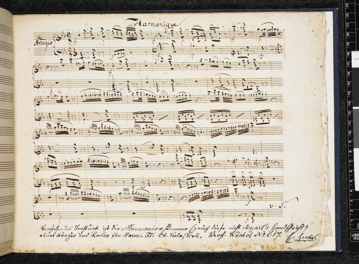 Adagio y Rondo en Do menor/mayor para armónica, flauta, oboe, viola y violonchelo de Wolfgang Amadeus Mozart