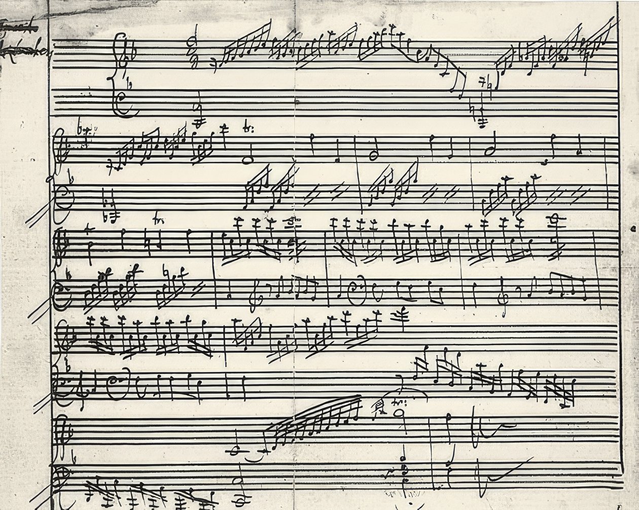Autógrafo musical de Wolfgang Amadeus Mozart