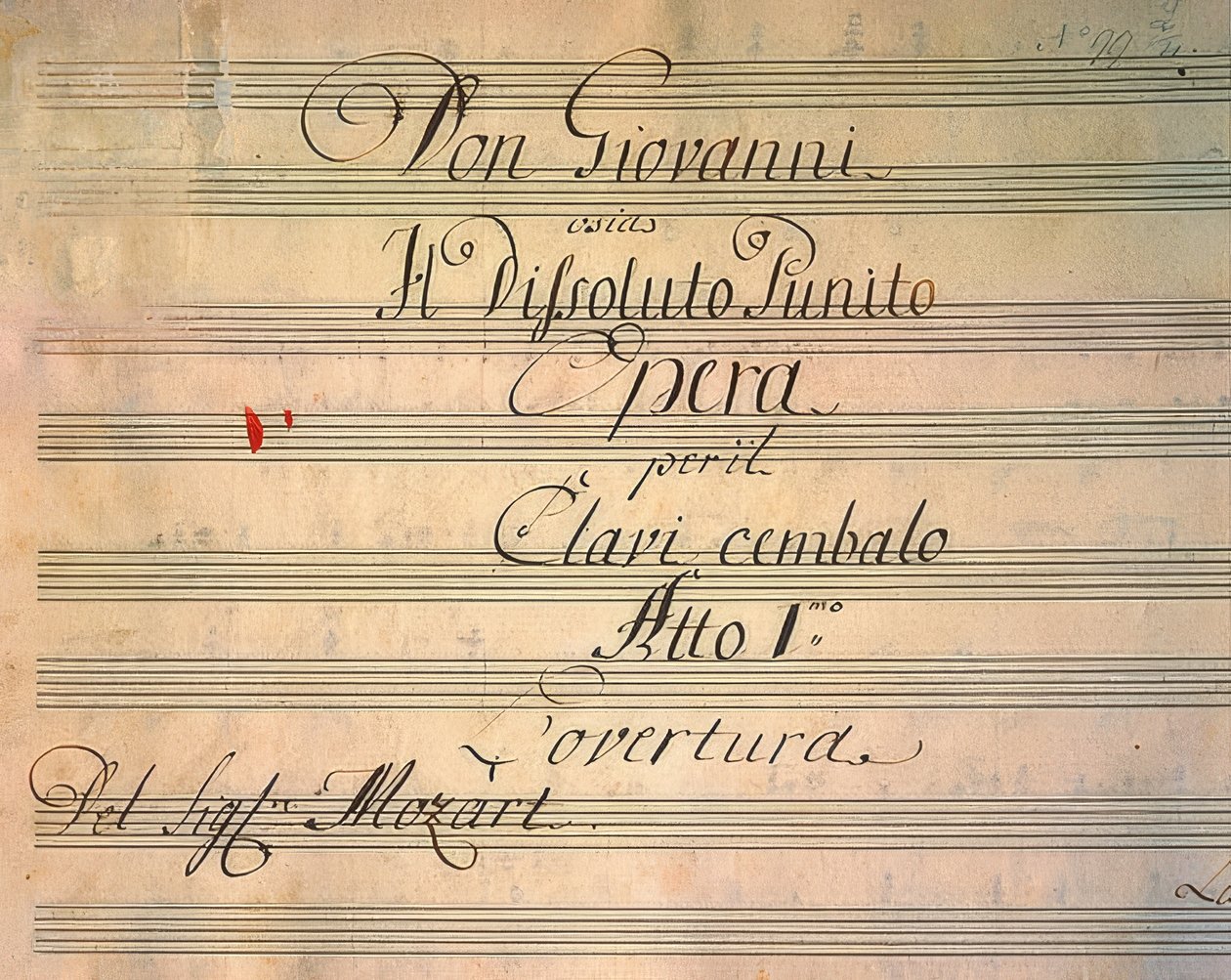 Portada de la ópera Don Giovanni de Wolfgang Amadeus Mozart
