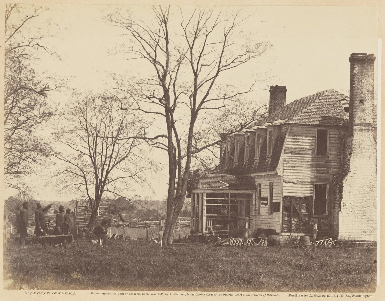 Casa Moore, Yorktown, donde Cornwallis firmó la capitulación, mayo de 1862 de Wood and Gibson Wood and Gibson
