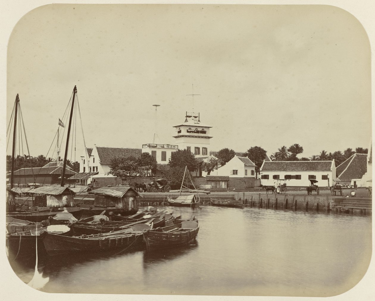 El mirador del Port Canal en Batavia de Woodbury and Page
