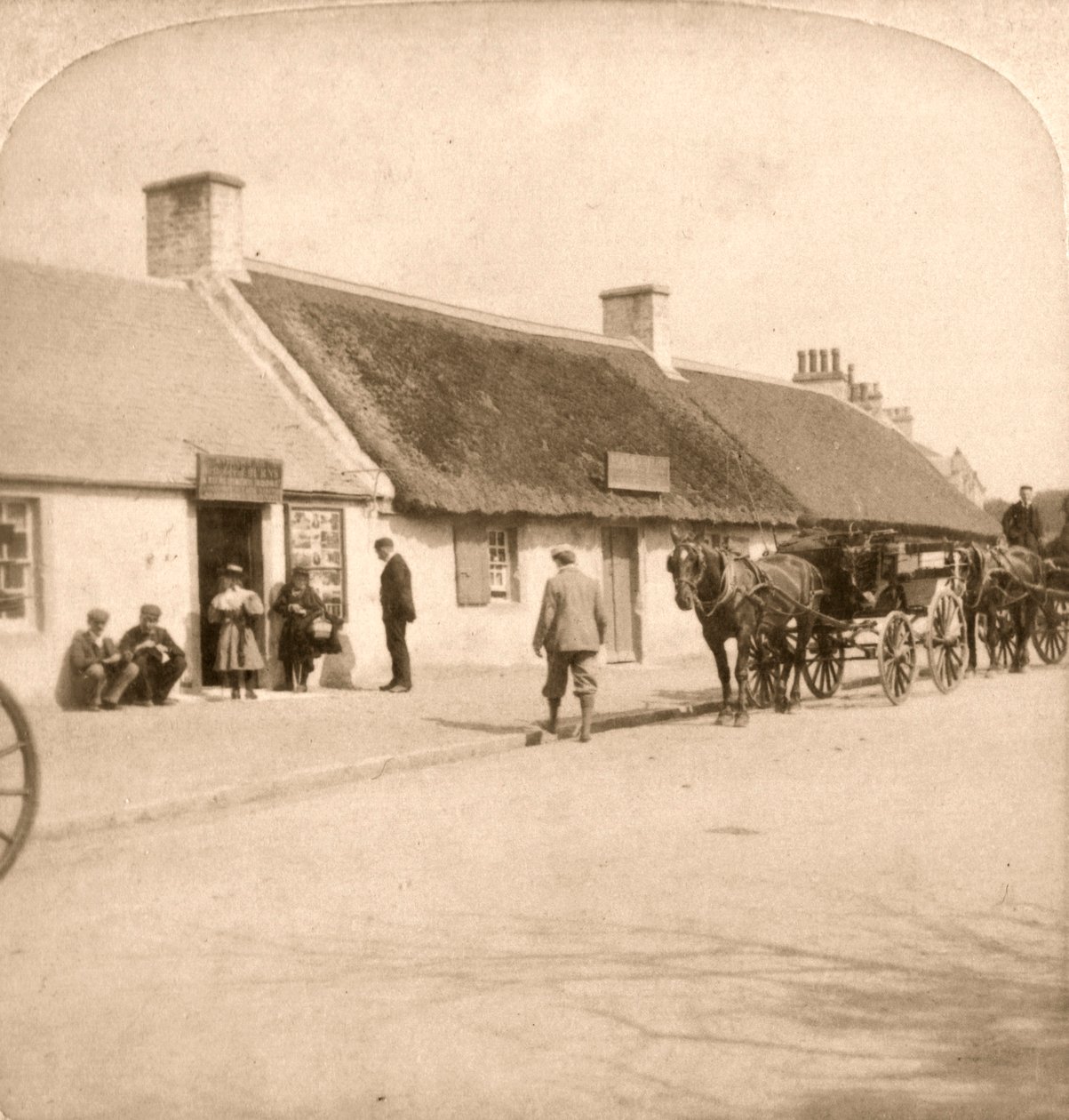 El lugar de nacimiento de Robert Burns, Ayr, Escocia, 1896 de Works and Sun Sculpture Studios