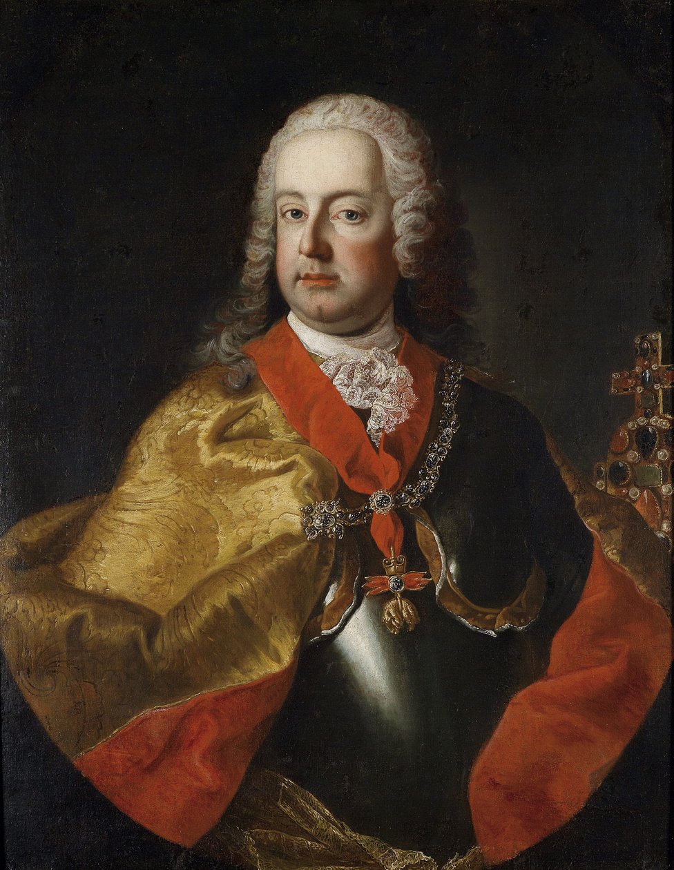 Retrato de Francisco I, Emperador del Sacro Imperio Romano (1708-1765) de Workshop of Martin van Meytens