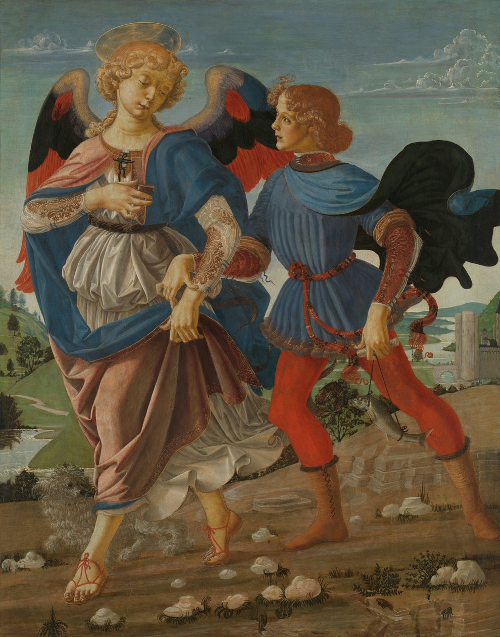 Tobías y el ángel de Workshop of Andrea del Verrocchio