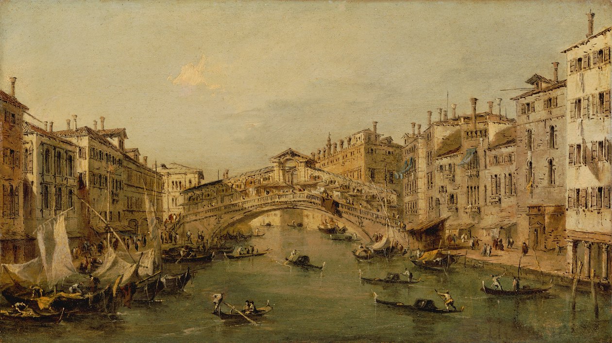Venecia: El Rialto de Workshop of Francesco Guardi