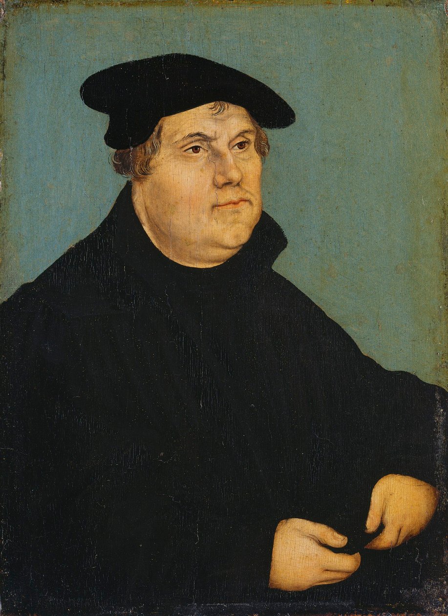 Alemán: Bildnis Martin Luthers Retrato de Martín Lutero de workshop of Lucas Cranach the Elder