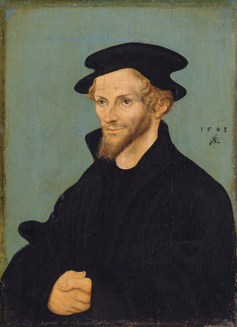 Alemán: Bildnis Philipp Melanchthons Retrato de Philipp Melanchthon de workshop of Lucas Cranach the Elder