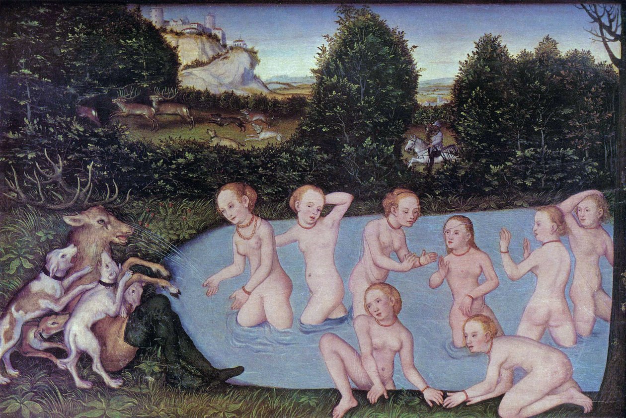 Alemán: Diana und Aktäon Diana and Actaeon de workshop of Lucas Cranach the Elder
