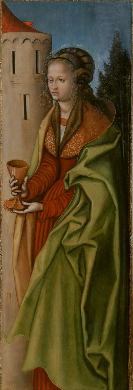 Alemán: Hl. Barbara St Barbara de workshop of Lucas Cranach the Elder