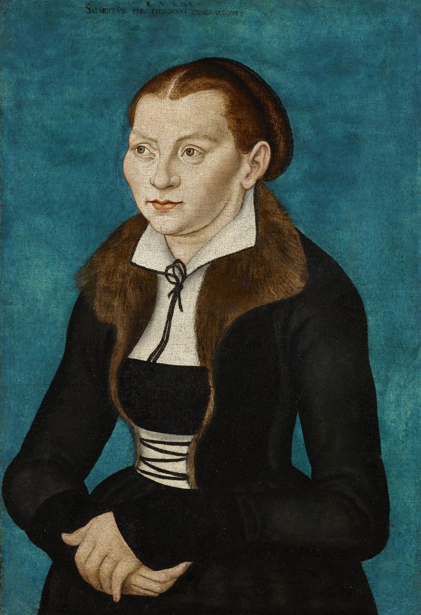 Alemán: Katharina von Bora como media figura a la izquierda Katharina de Bora de workshop of Lucas Cranach the Elder