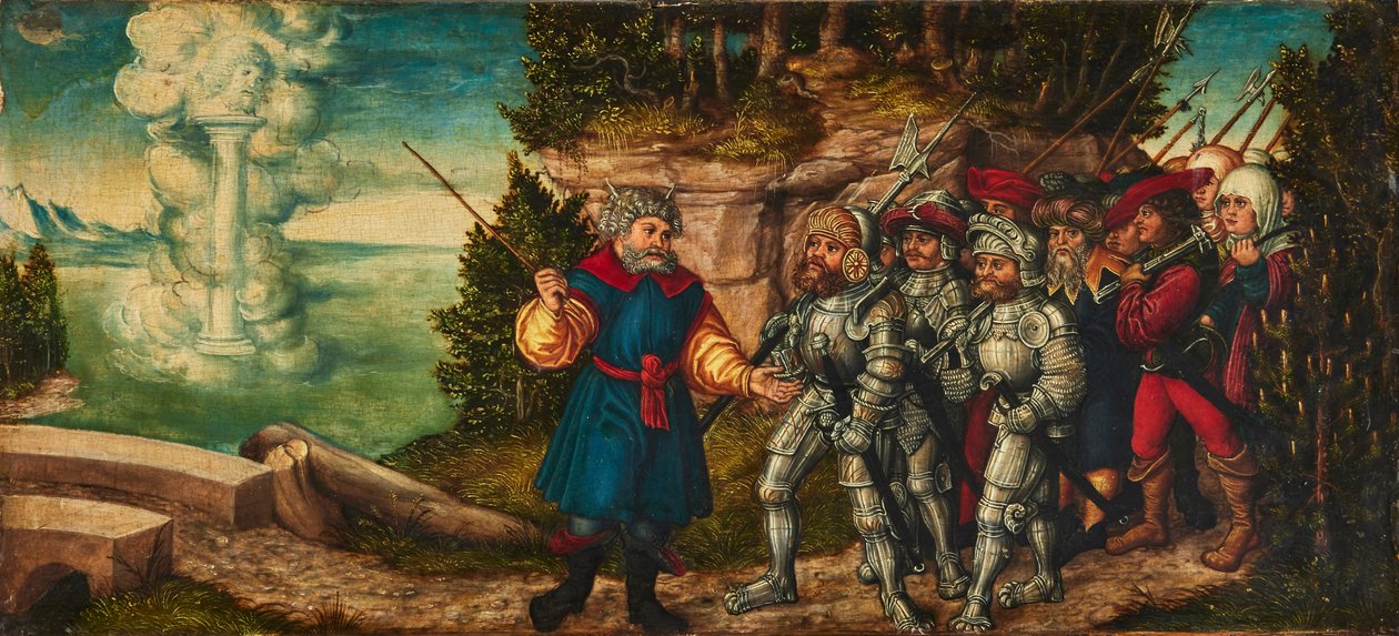 Alemán: Moses und die Wolkensäule Moisés y la columna de nube de workshop of Lucas Cranach the Elder