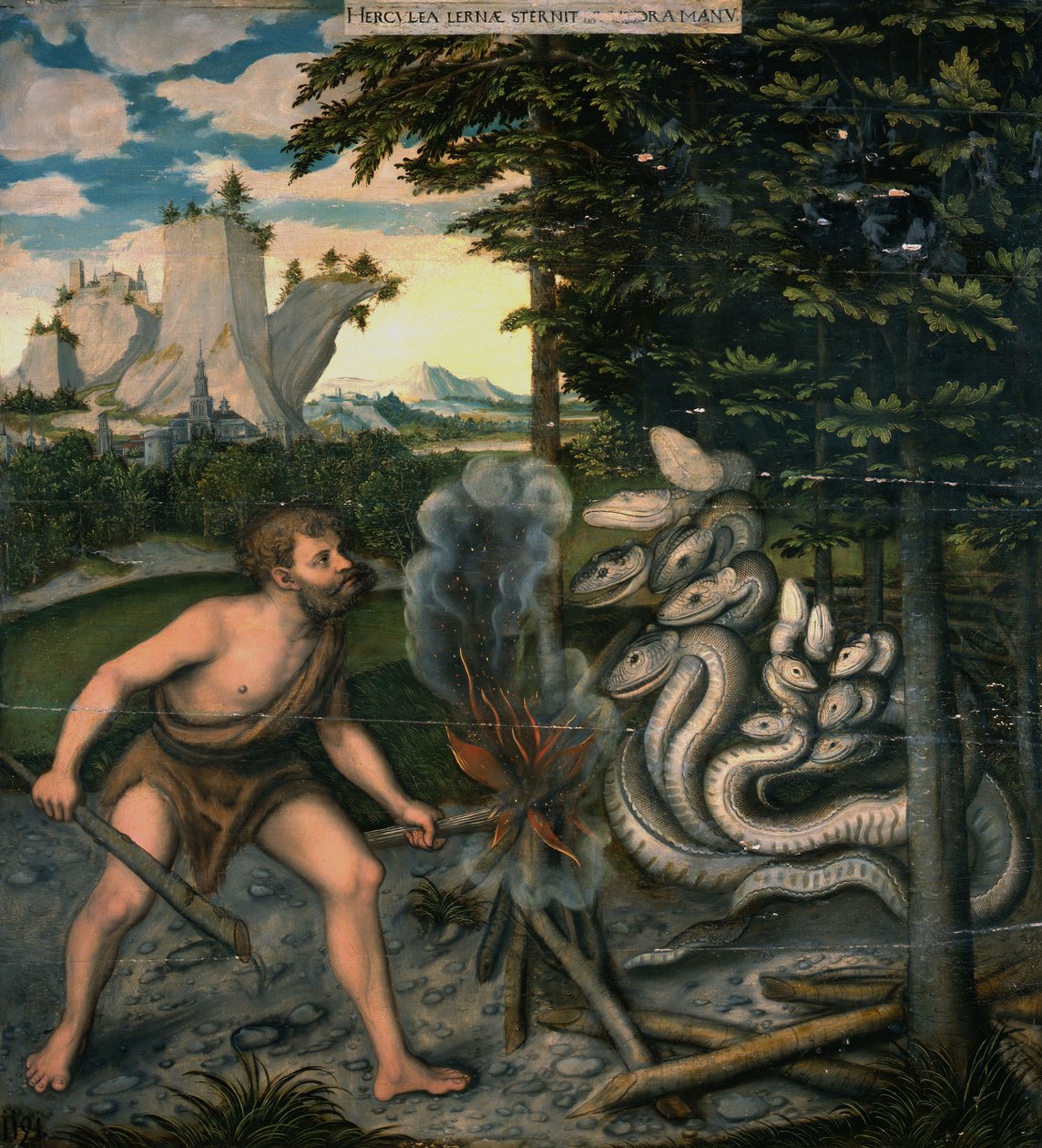 Hércules y la Hidra de workshop of Lucas Cranach the Elder