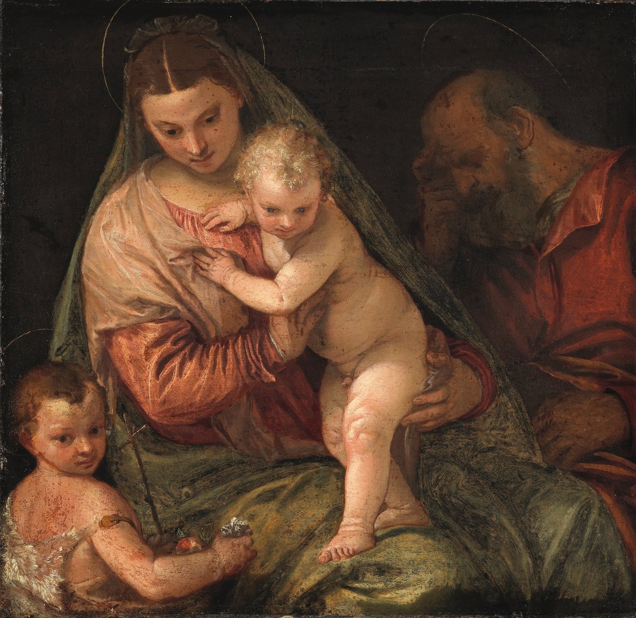 La Sagrada Familia con el Niño San Juan Bautista de Workshop of Paolo Veronese