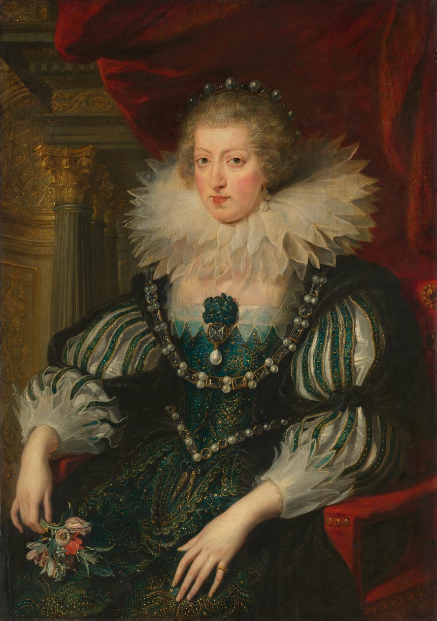 Neerlandés: Ana de Austria (1601-1666) Ana de Austria (1601-66). Esposa de Luis XIII, rey de Francia de Workshop of Peter Paul Rubens