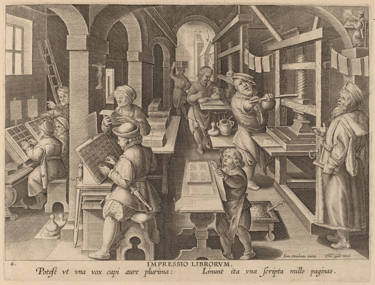 Impresión de libros de Workshop of Philip Galle after Jan van der Straet