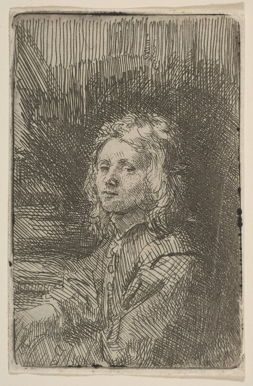 Joven, medio cuerpo, 1620-69 de Workshop of Rembrandt