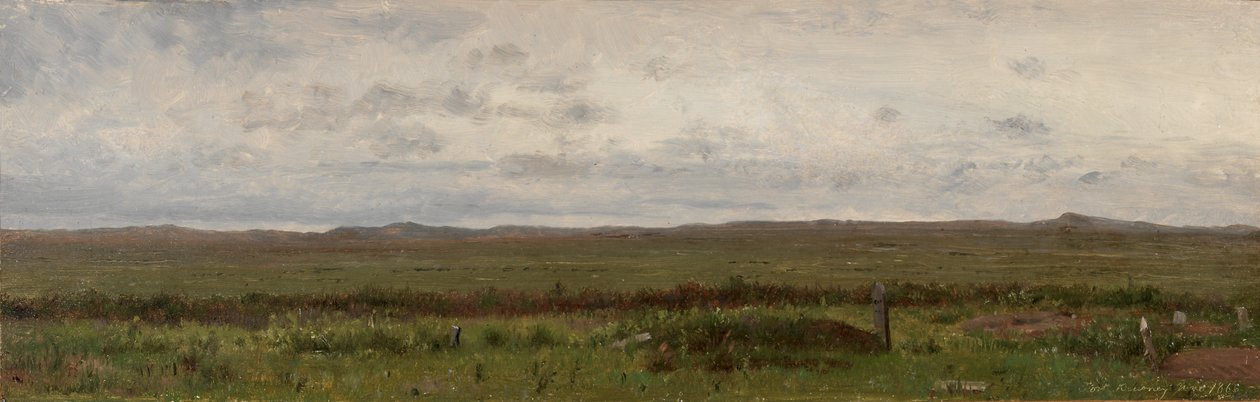 Tumbas de Viajeros, Fuerte Kearny, Nebraska, 1866 de Worthington Whittredge